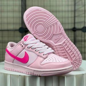 🌸Nike Dunk Low Triple Barbie Pink Women's Shoes